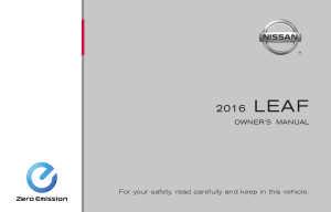 2016 Nissan LEAF Owner Manual